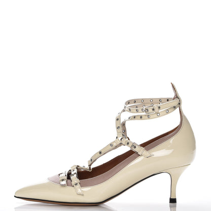 Valentino Garavani Patent Love Latch 50mm Pumps 36 Light Ivory Poudre 1 of 9