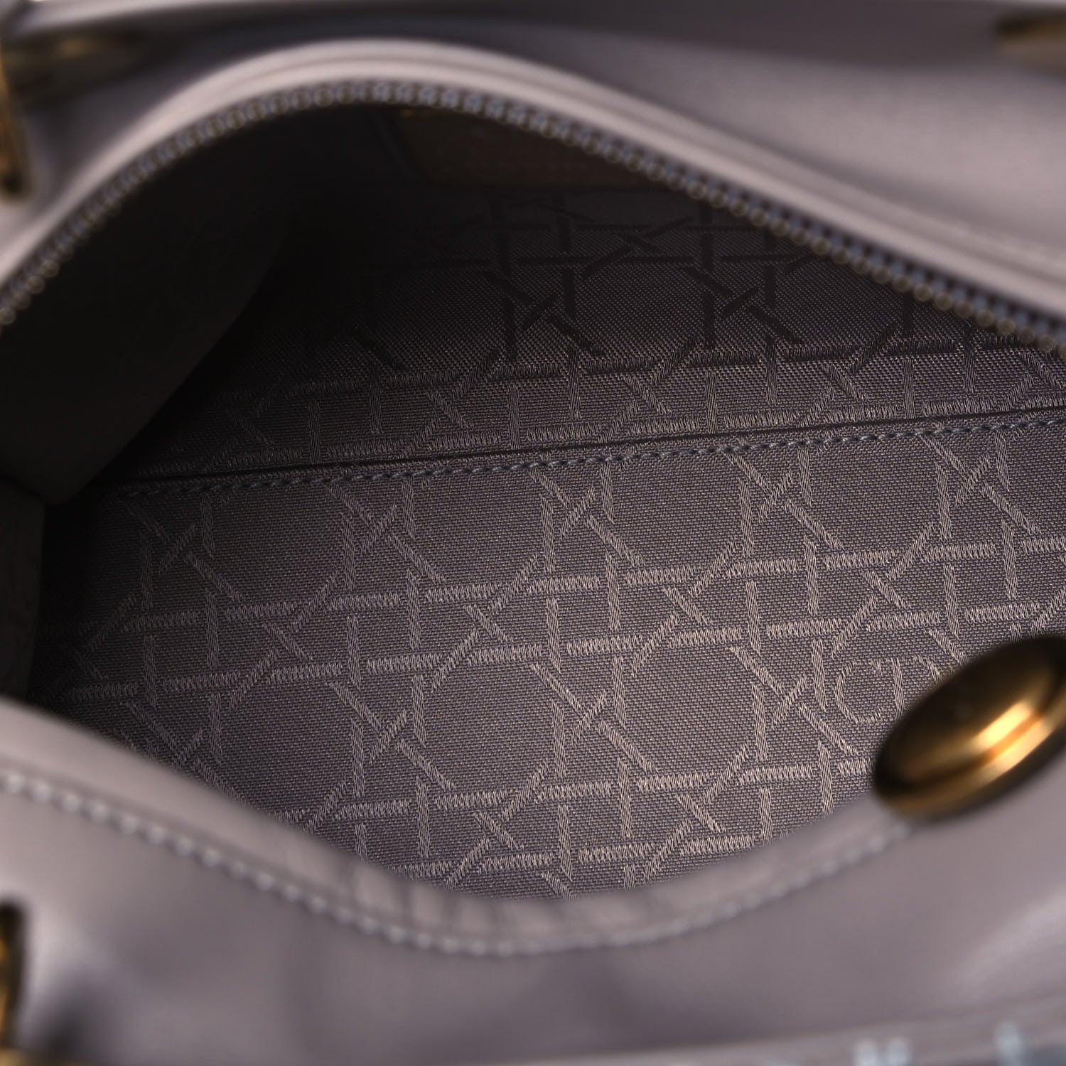 Christian Dior Lambskin Embroidered David Wiseman Medium Art Lady Dior Light Grey 4 of 8