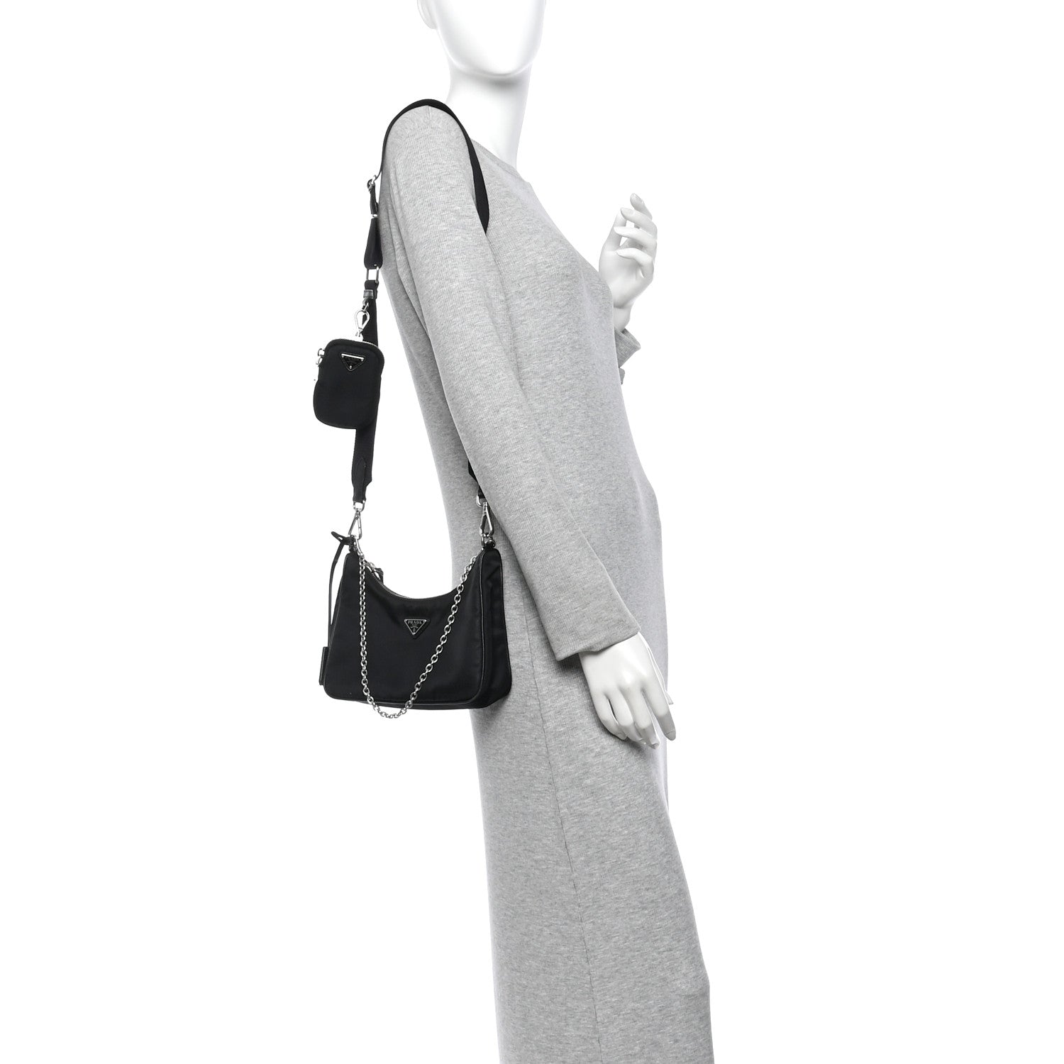Prada Nylon Re-Edition 2005 Shoulder Bag Black 2 of 13