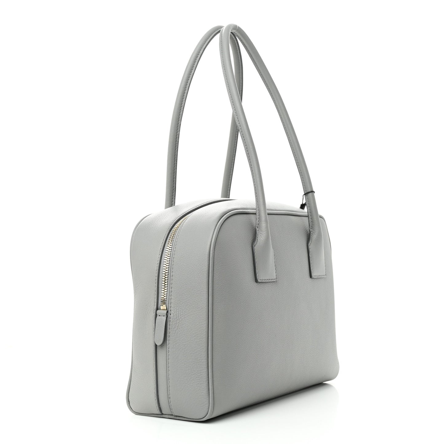 Soft Grain Calfskin Half Cube Bag Bright Cloud Grey