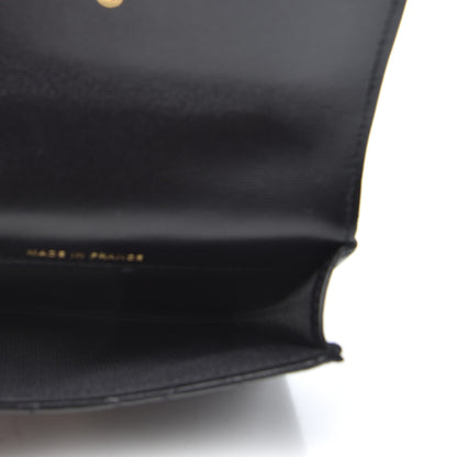 Chanel Lambskin Quilted Top Handle Flap Coin Purse With Chain Black 5 of 9