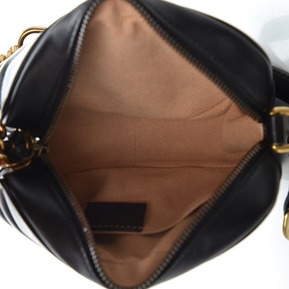 Gucci Calfskin Matelasse Mini GG Marmont Chain Shoulder Bag Black 5 of 10