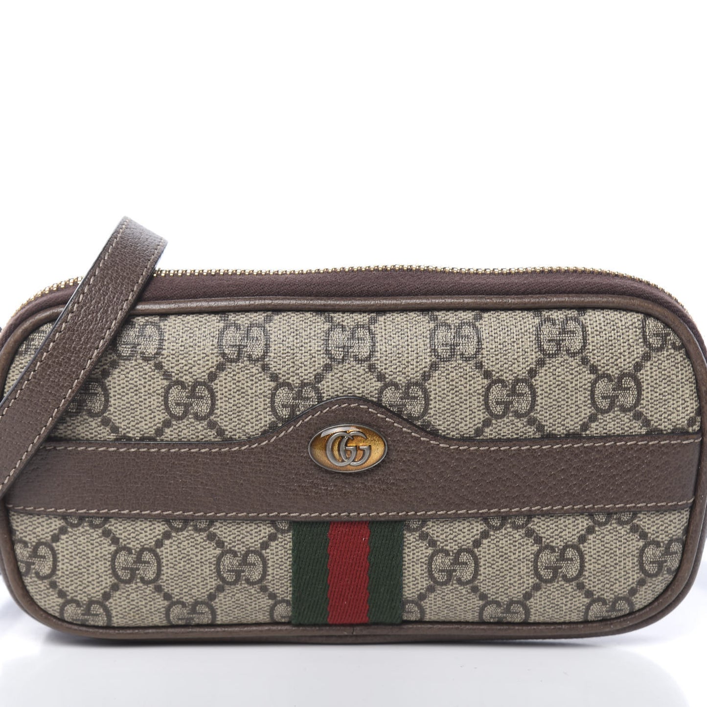 GG Supreme Monogram Web Mini Ophidia GG Bag Brown