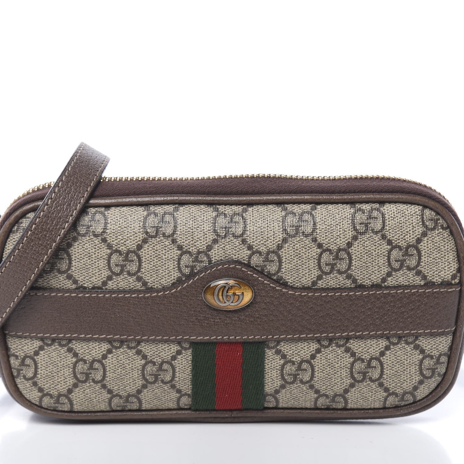 Gucci GG Supreme Monogram Web Mini Ophidia GG Bag Brown 12 of 13