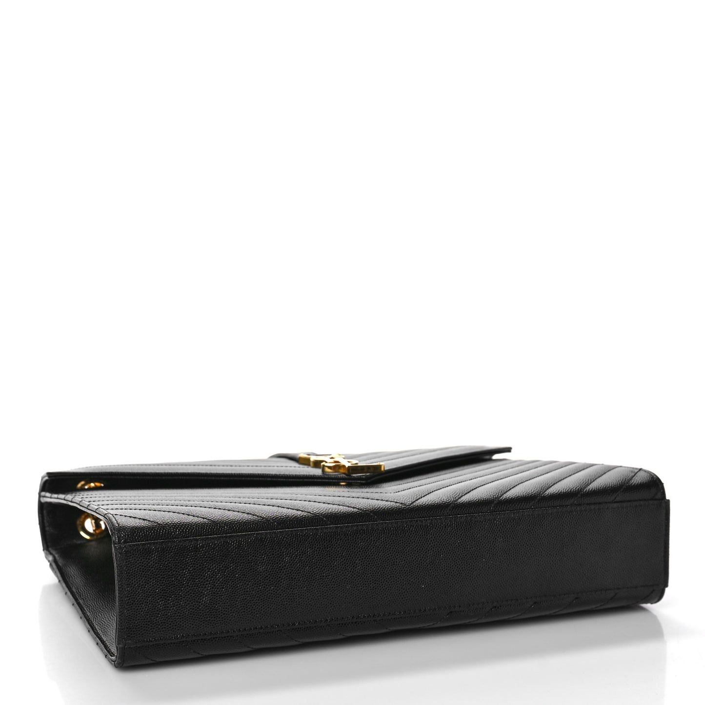 Grain De Poudre Matelasse Chevron Large Monogram Satchel Black