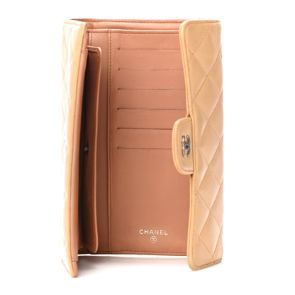 Chanel Lambskin Quilted Large Flap Wallet Beige 5 of 28