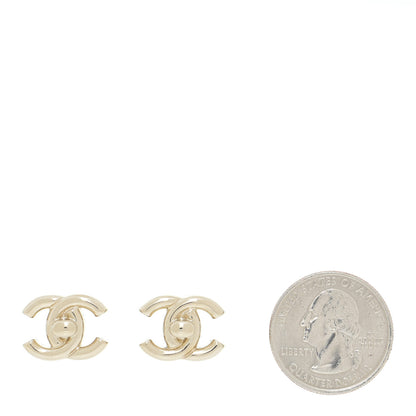 Chanel Metal CC Turnlock Earrings Gold 2 of 5