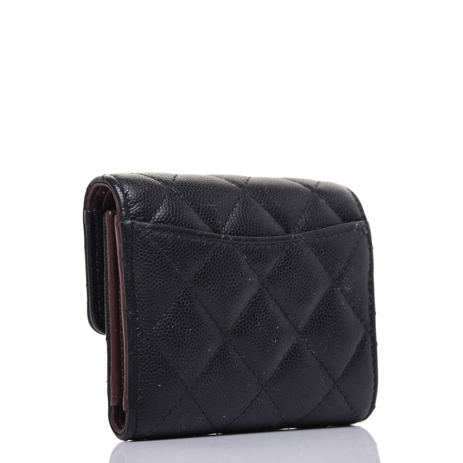 Chanel Caviar Quilted Compact Flap Wallet Black 2 of 13