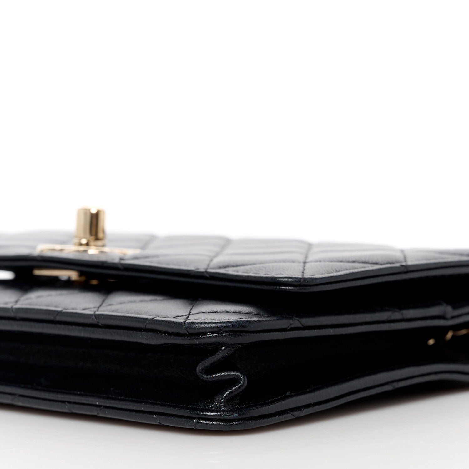 Chanel Lambskin Quilted Trendy CC Wallet On Chain WOC Black 12 of 13