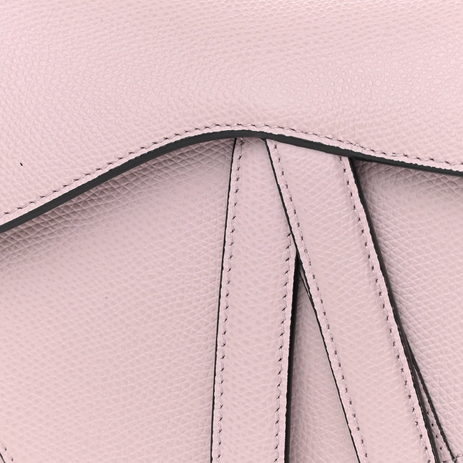 Christian Dior Grained Calfskin Mini Saddle Bag Light Pink 7 of 9
