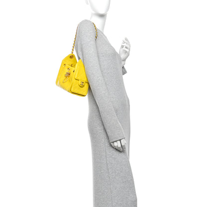 Chanel Caviar Quilted Mini Chanel 25 Handbag  Yellow 2 of 10
