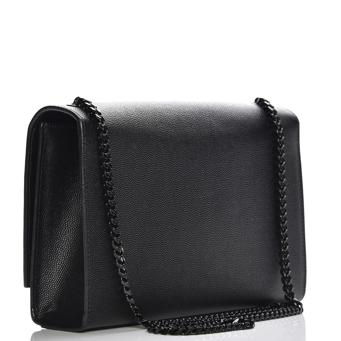 Grain De Poudre Medium Classic Monogram Kate Satchel Black