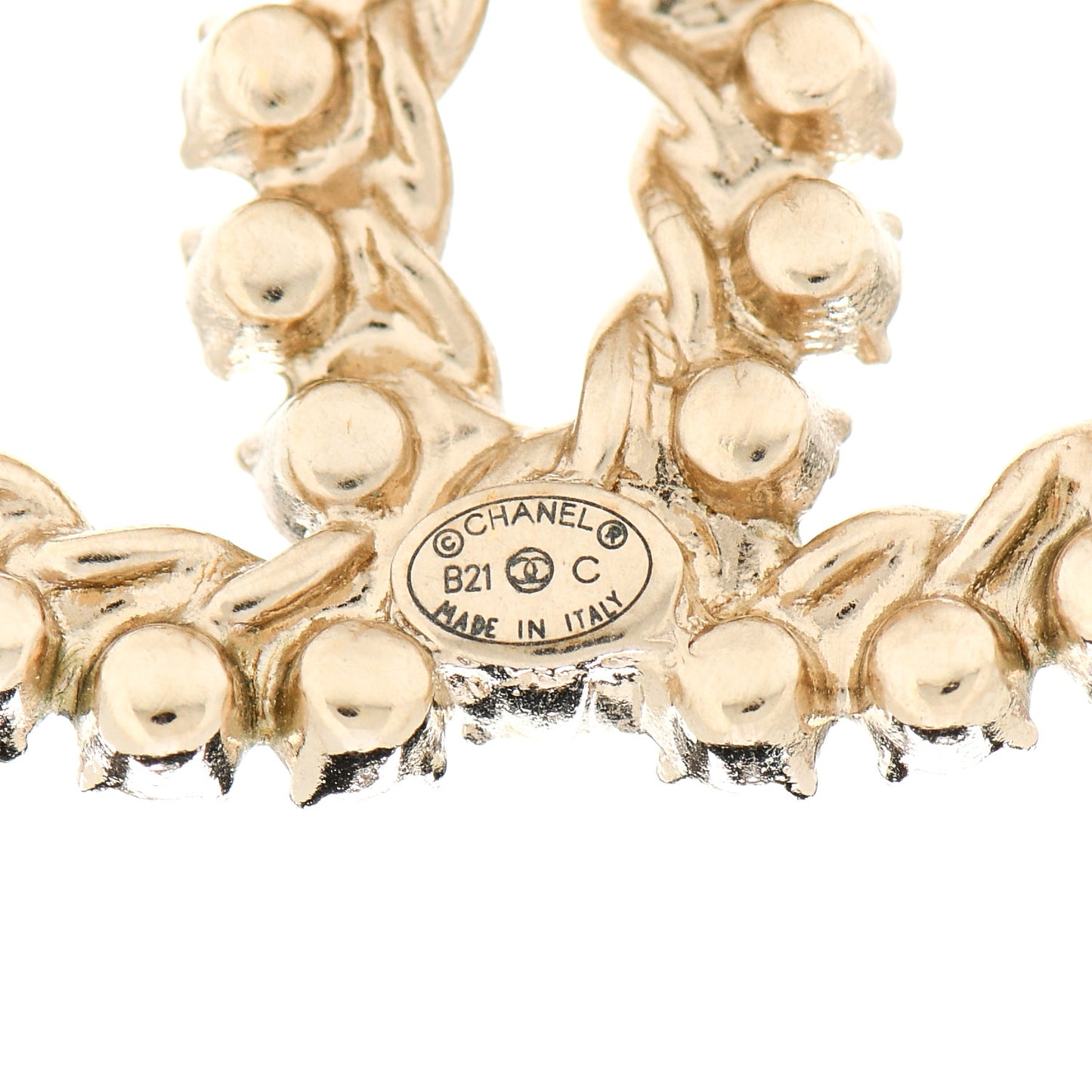 Strass Crystal Dazzling Wheat CC Earrings Gold