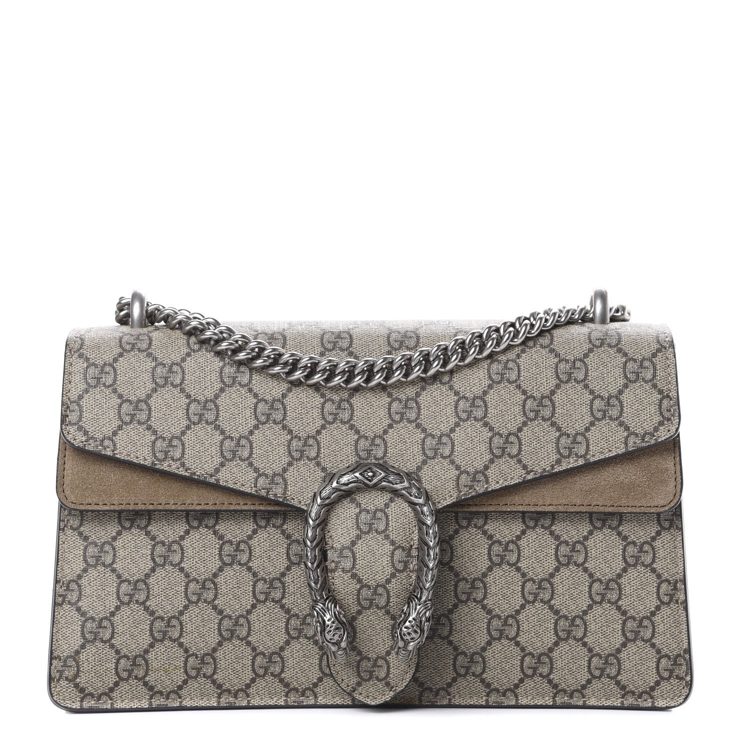 Gucci GG Supreme Monogram Small Dionysus Shoulder Bag Taupe 1 of 12
