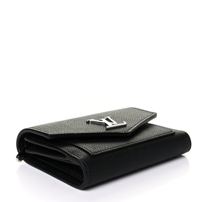 Louis Vuitton Soft Calfskin My Lockme Compact Wallet Black 3 of 8