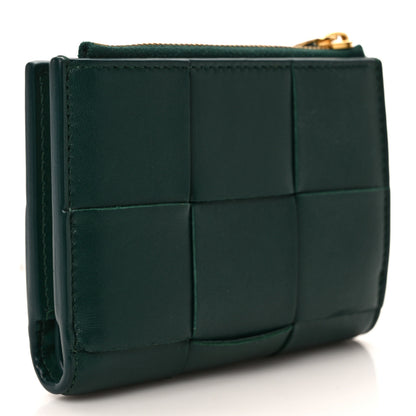 Bottega Veneta Nappa Maxi Intrecciato Bifold Zip Wallet Raintree 3 of 6