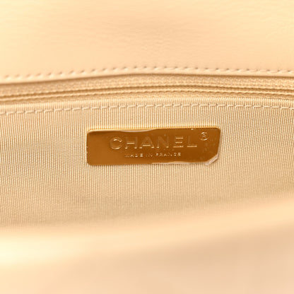 Chanel Goatskin Quilted Large Chanel 19 Flap Beige 7 of 10