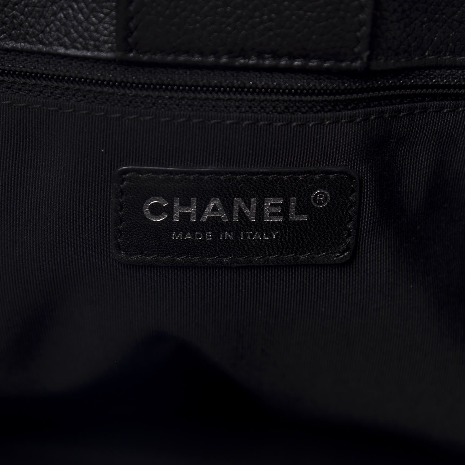 Chanel Calfskin Cerf Executive Shopper Tote Black 10 of 12