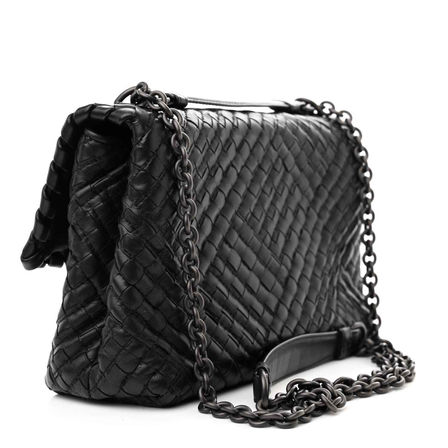 Bottega Veneta Nappa Intrecciato Baby Olimpia Shoulder Bag Black 3 of 9