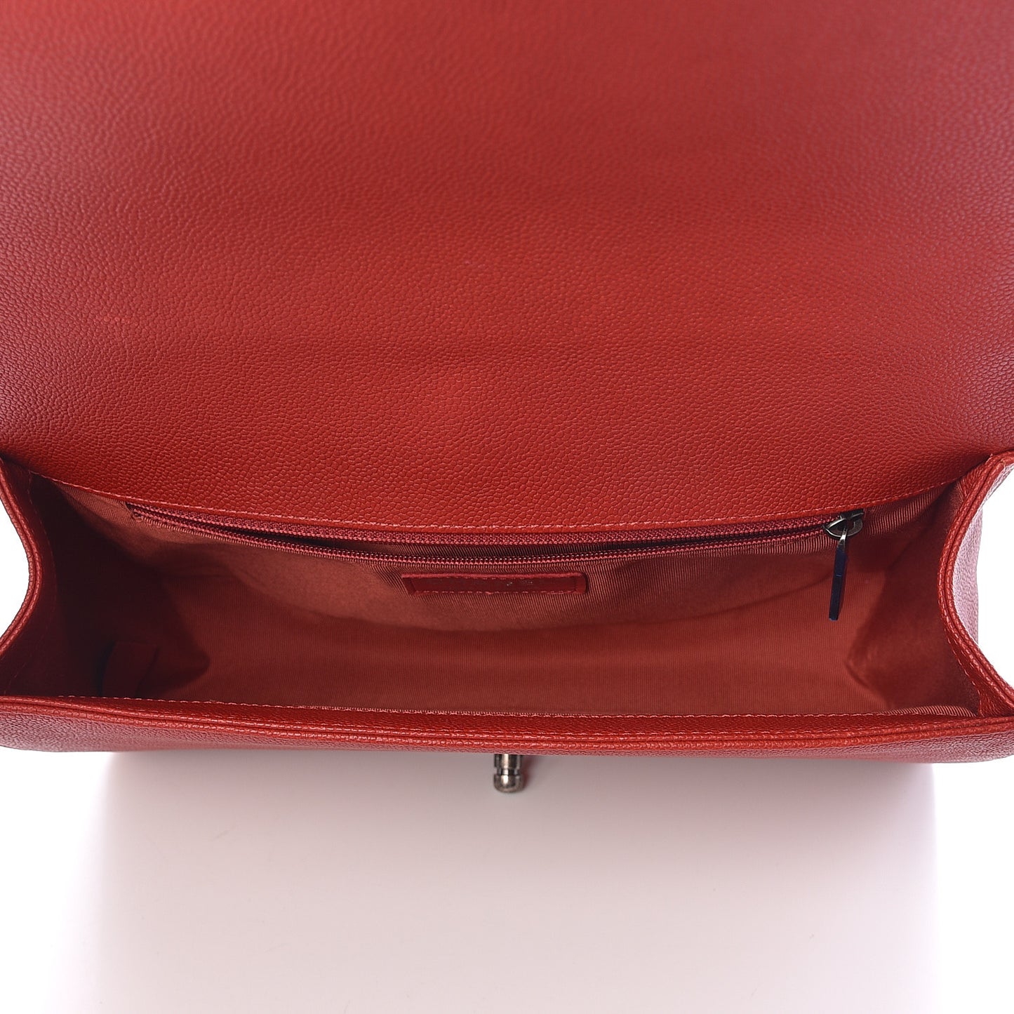 Caviar Quilted New Medium Boy Flap Dark Red