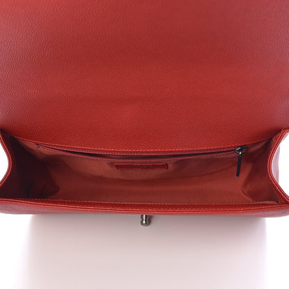 Chanel Caviar Quilted New Medium Boy Flap Dark Red 5 of 14