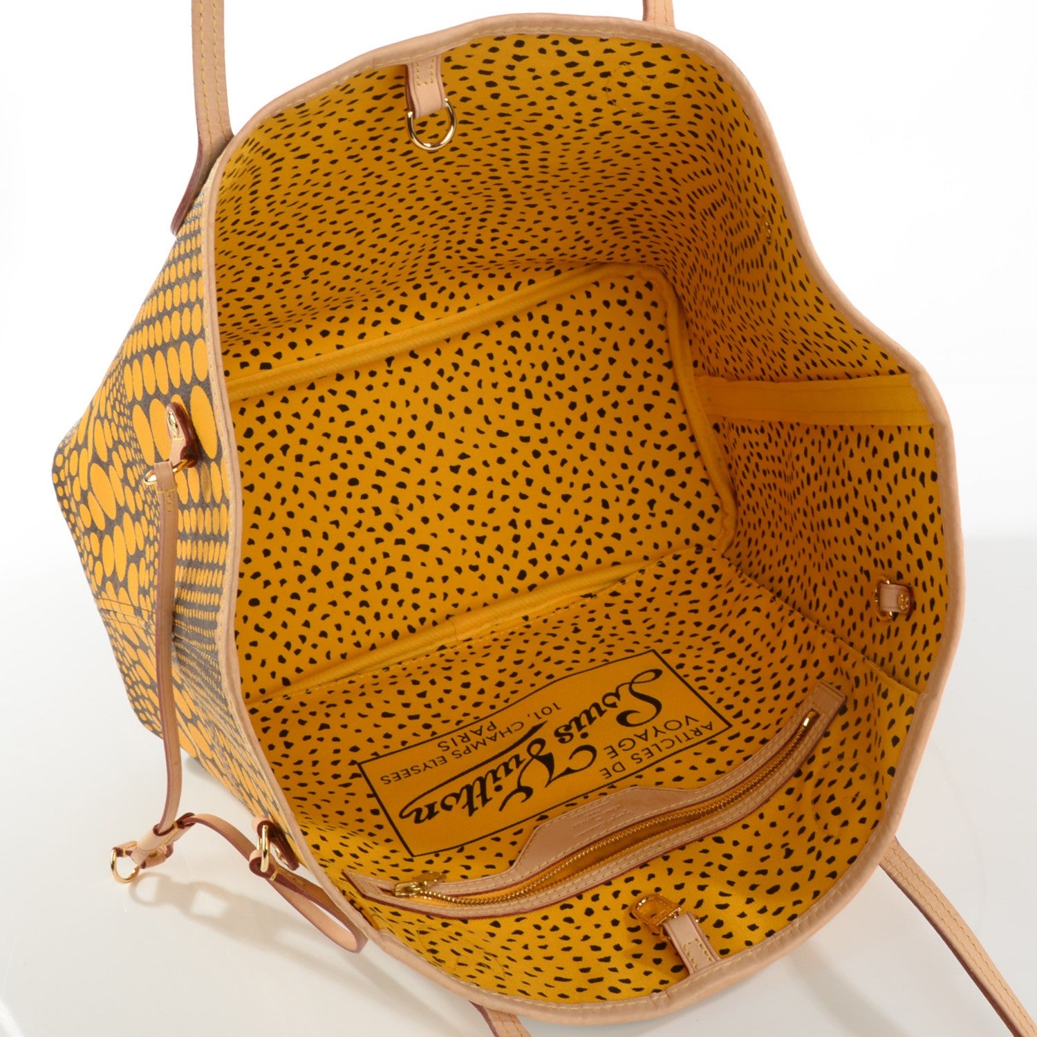 Louis Vuitton Monogram Kusama Waves Neverfull MM Yellow 5 of 7