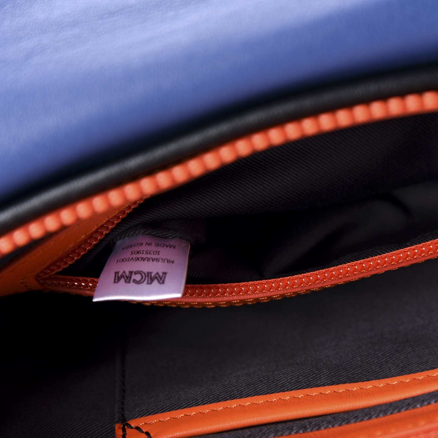 MCM Visetos Reflective Nylon Resnick Crossbody Bag Estate Blue 10 of 11