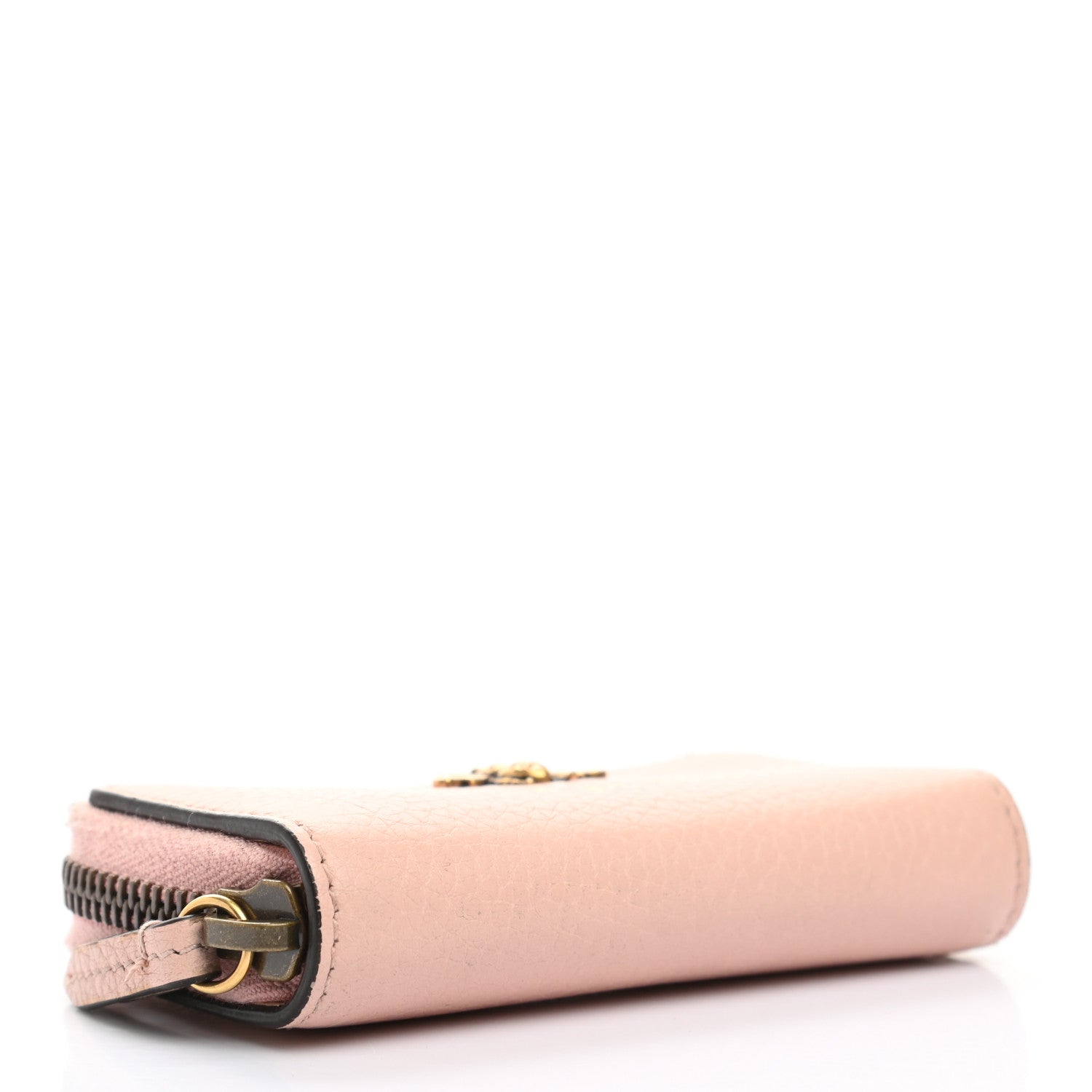 Gucci Cellarius Calfskin Blind for Love Animalier Zip Around Key Case Perfect Pink 4 of 8