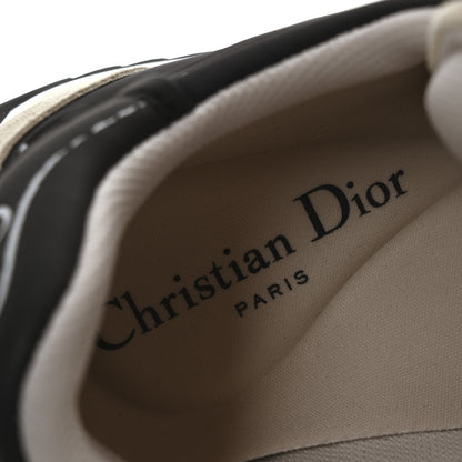 Christian Dior Metallic Lambskin Suede Womens D-Sketch Sneakers 39 Steel 38.5 Black 8 of 9