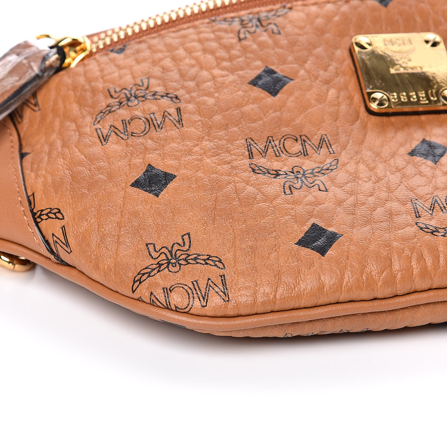MCM Visetos Stark Belt Bag Cognac 8 of 10