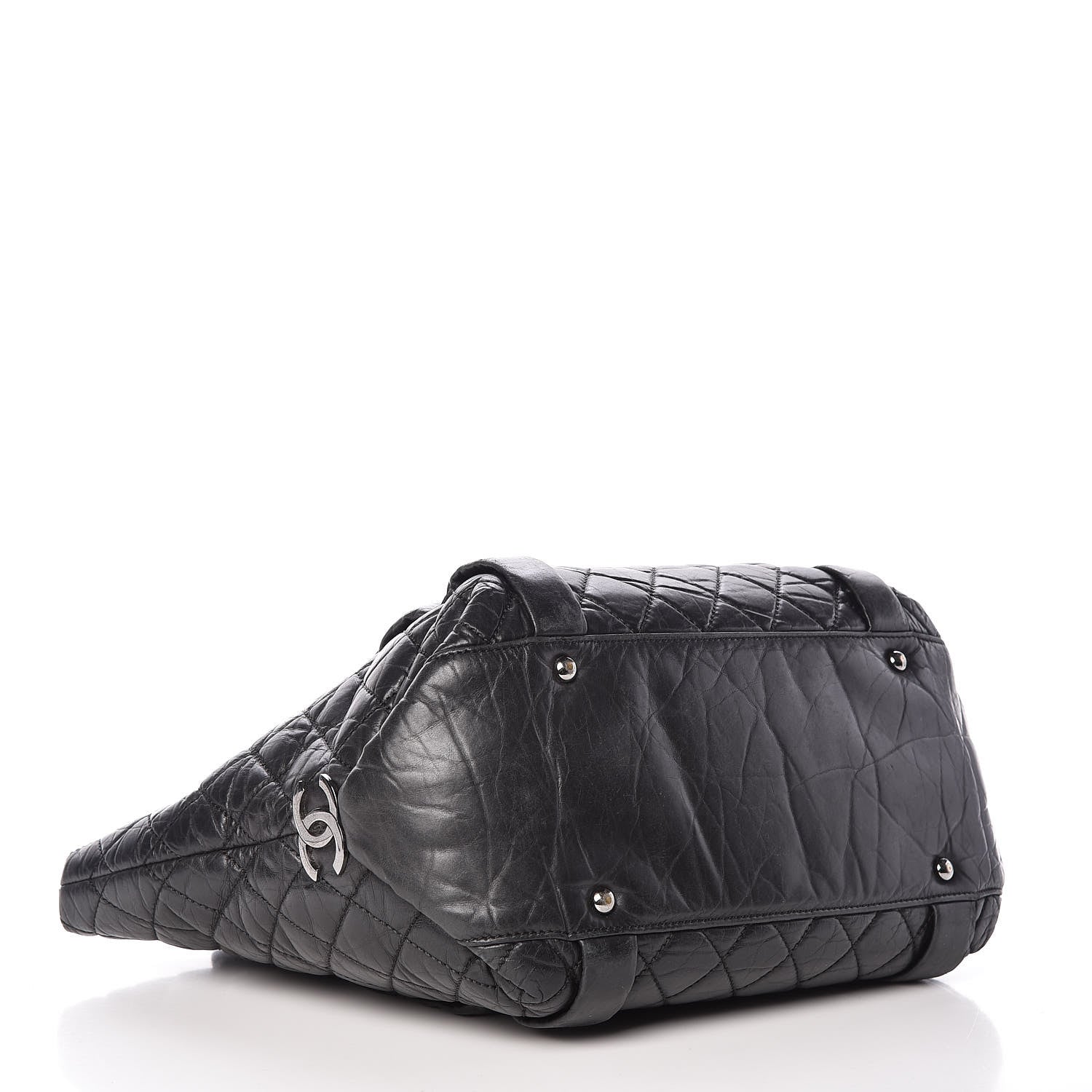 Chanel Aged Calfskin Vintage Ligne Lady Braid Tote Black 4 of 12