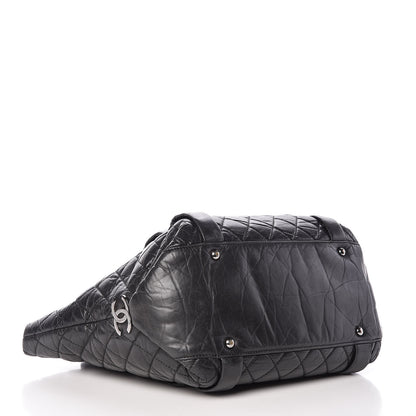 Chanel Aged Calfskin Vintage Ligne Lady Braid Tote Black 4 of 12