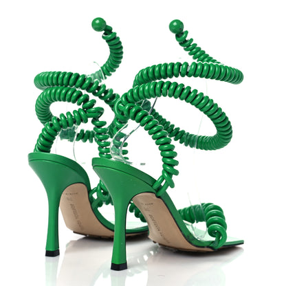 Bottega Veneta Rubber Wire Nappa Stretch 90mm Sandals 38 Grass 4 of 9