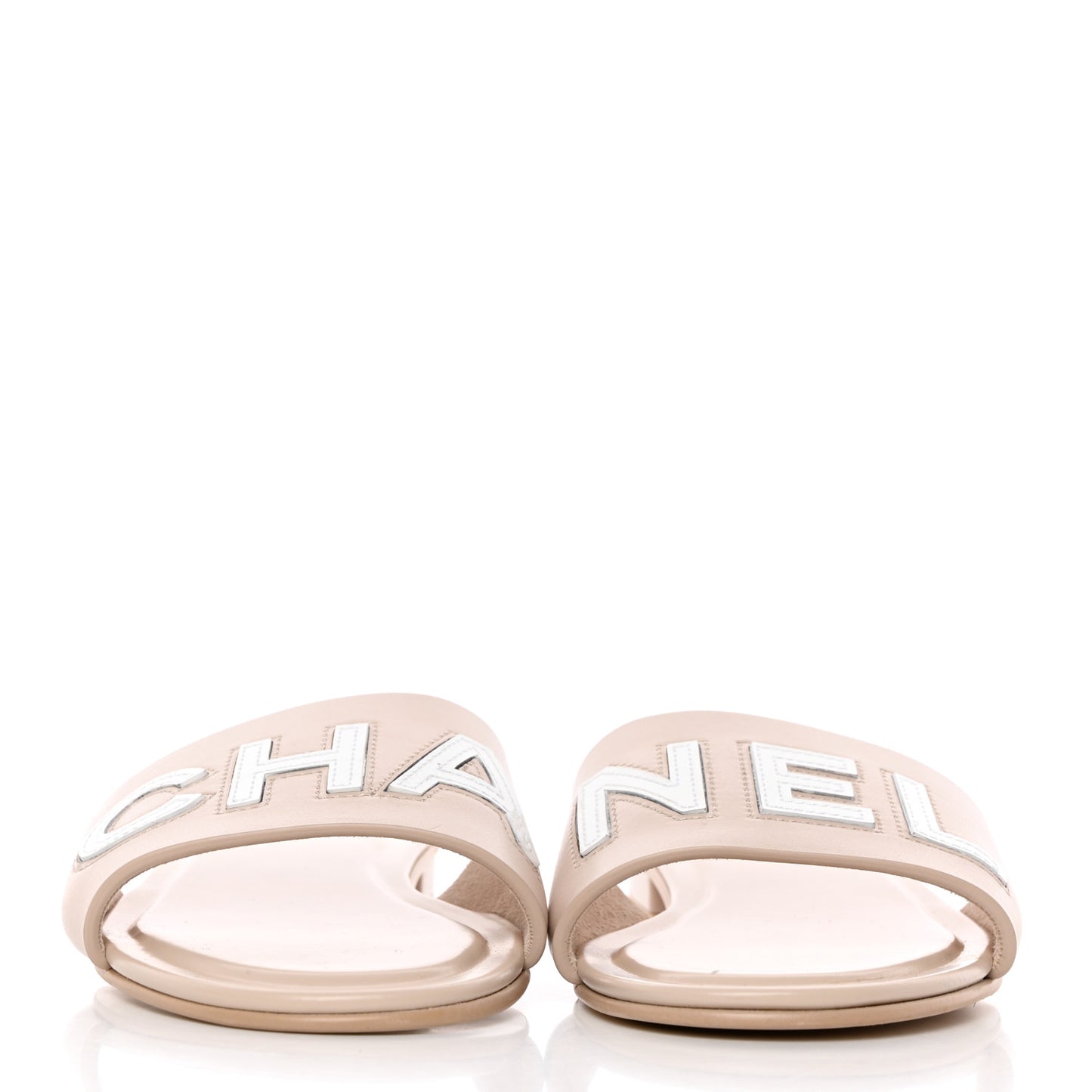 Calfskin Patent Calfskin Logo Mules 36.5 Beige