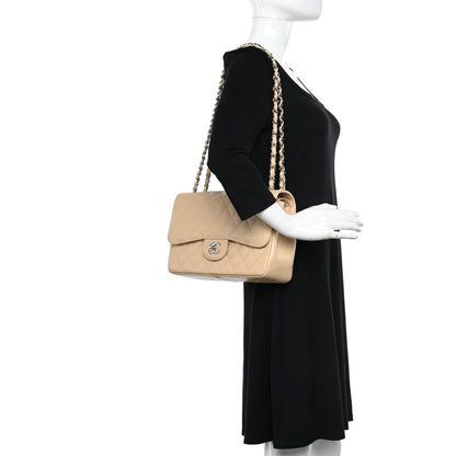 Chanel Caviar Quilted Jumbo Double Flap Beige Clair 2 of 13