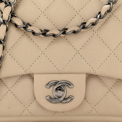 Chanel Caviar Quilted Medium Now and Forever Flap Ivory 8 of 13