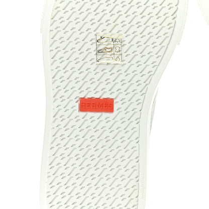 Hermes Matte Niloticus Crocodile Calfskin Deep Sneakers 36.5 White Jaune Flash 6 of 9