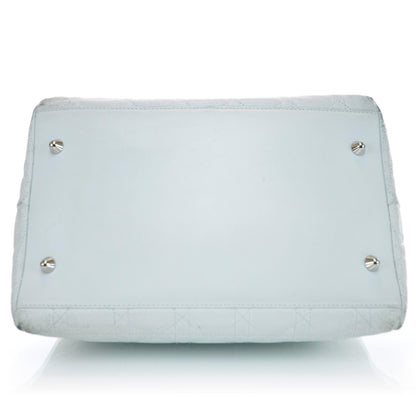 Christian Dior Lambskin Cannage Soft Lady Dior Tote White 5 of 9