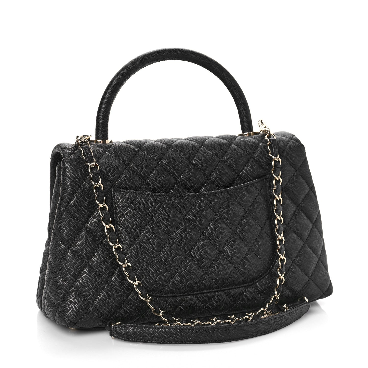 Chanel Caviar Quilted Small Coco Handle Flap Black 3 of 9