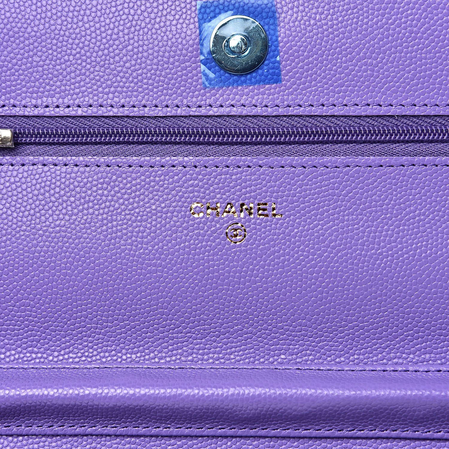 Chanel Caviar Quilted Wallet On Chain WOC Purple 5 of 10