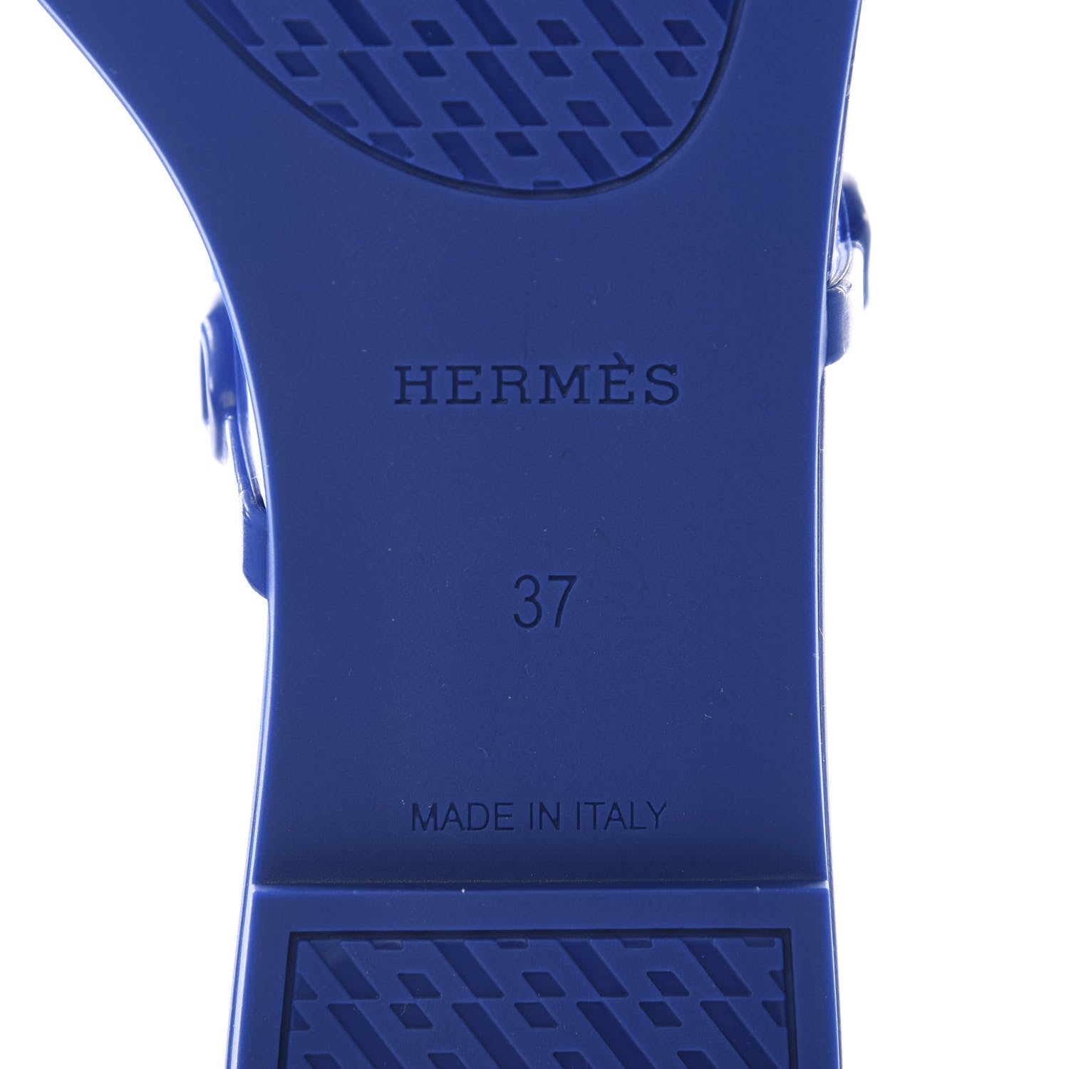 Hermes Rubber Chaine d'Ancre Rivage Sandals 37 Bleu Smalt 9 of 10