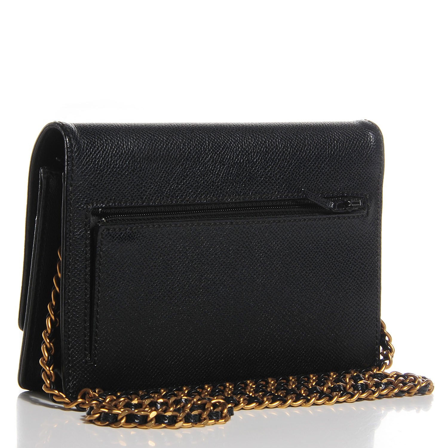 Chanel Caviar Wallet On Chain WOC Black 3 of 8