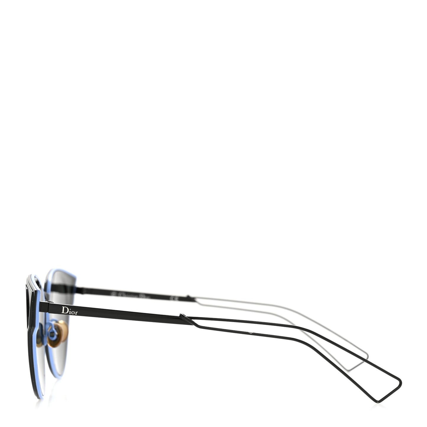 Sculpt Cat Eye Sunglasses Black Blue