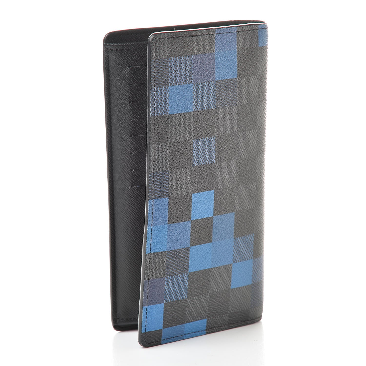Louis Vuitton Damier Graphite Pixel Brazza Wallet Blue 3 of 7