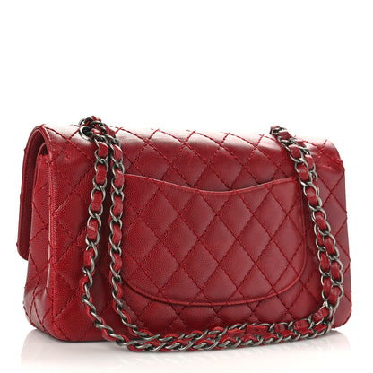 Chanel Caviar Quilted Medium Double Flap Dark Red 3 of 13