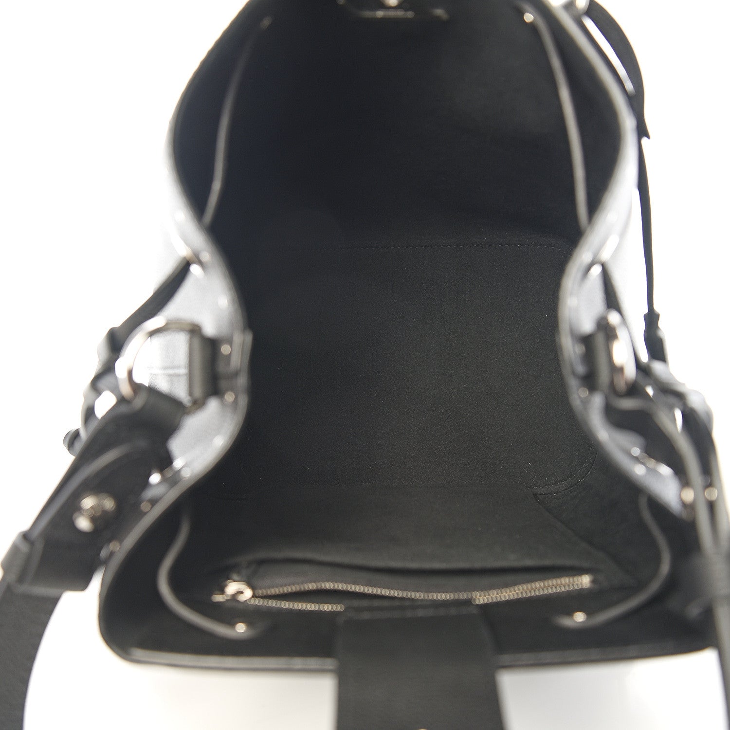 Louis Vuitton Soft Calfskin Lockme Studs Bucket Black 4 of 10