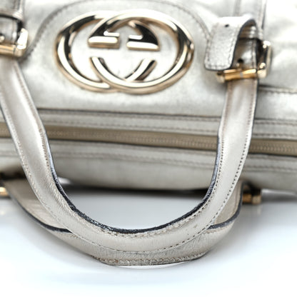 Gucci Metallic Calfskin Small Britt Boston Gold 9 of 13