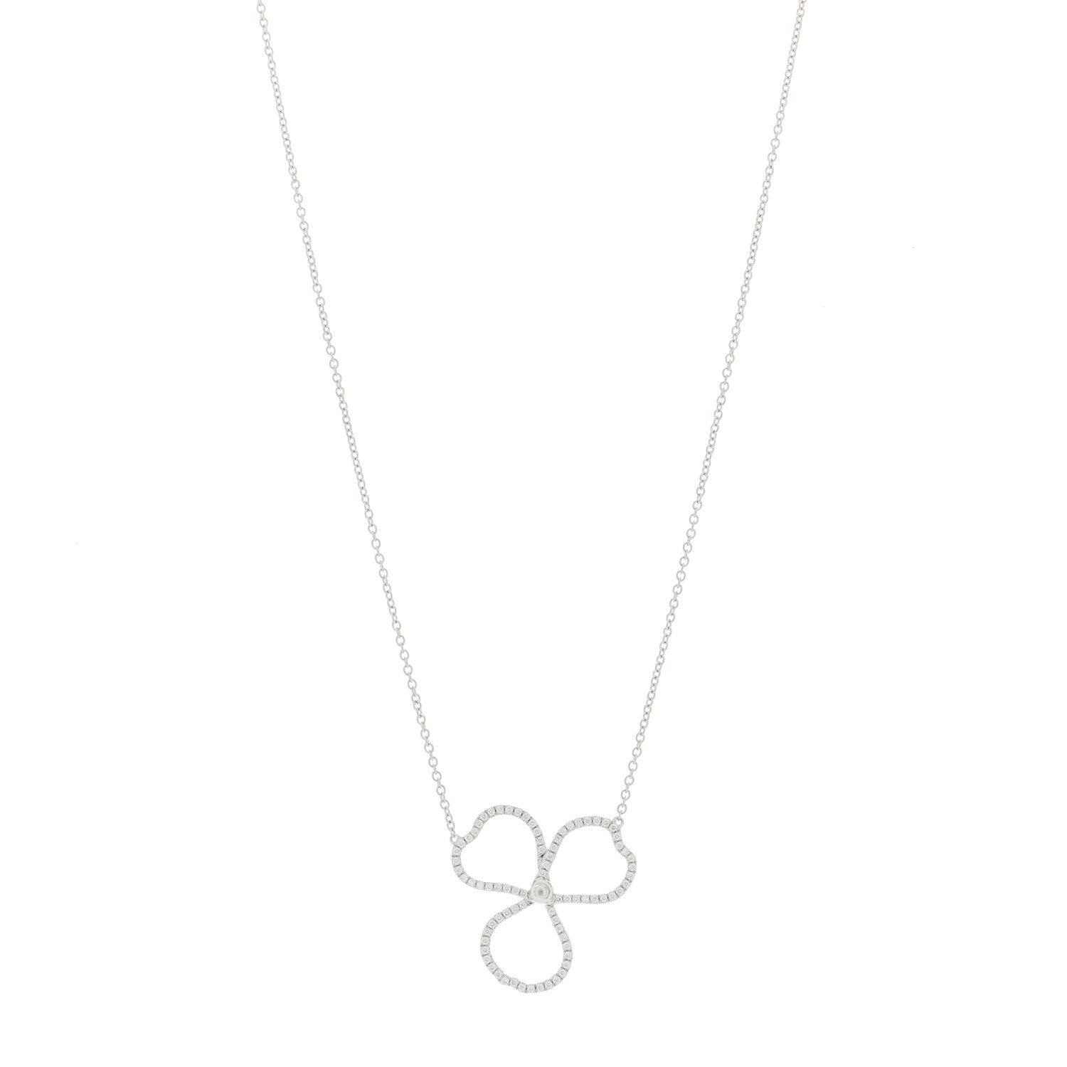 Tiffany Platinum Diamond Large Paper Flowers Pendant Necklace 1 of 5