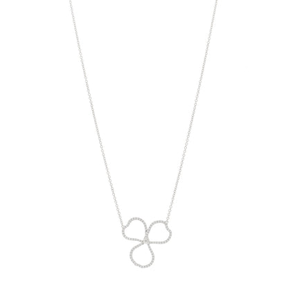 Tiffany Platinum Diamond Large Paper Flowers Pendant Necklace 1 of 5