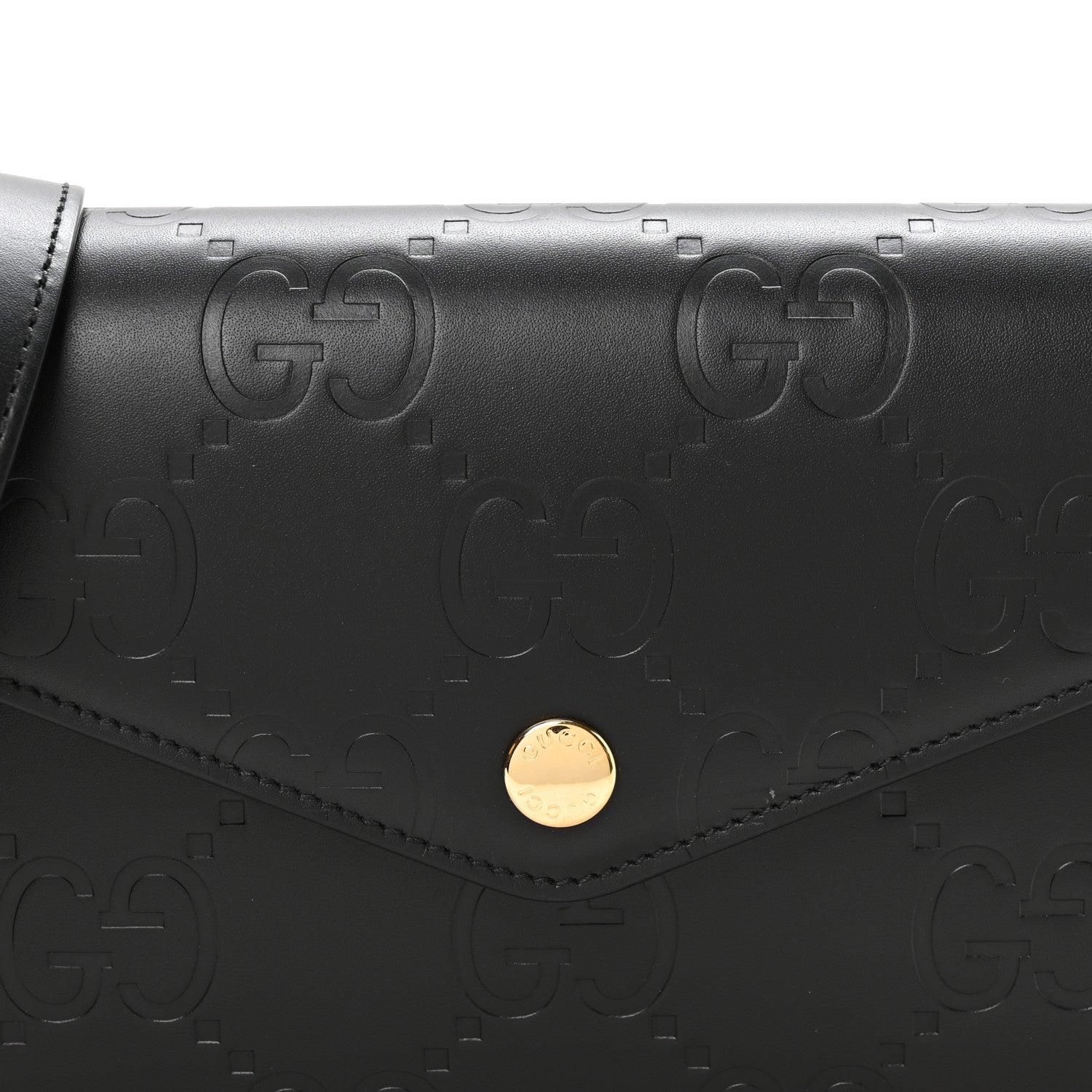 Gucci Gilbert Calfskin GG Super Mini Shoulder Bag Black Black 7 of 10